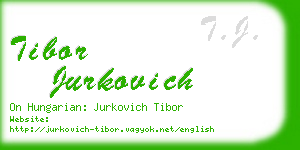 tibor jurkovich business card